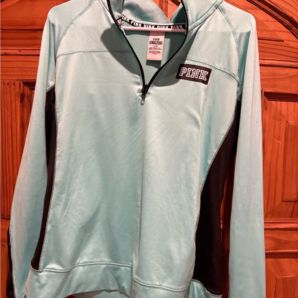 PINK Victoria's Secret Aqua and Black pullover size L